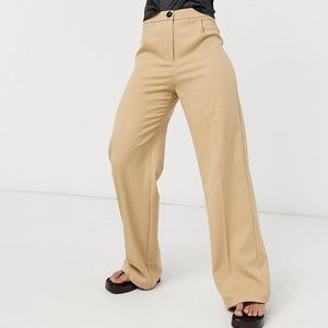 Bershka Wide Leg Relaxed Trousers